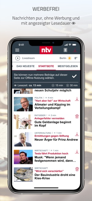 ‎ntv Nachrichten Screenshot