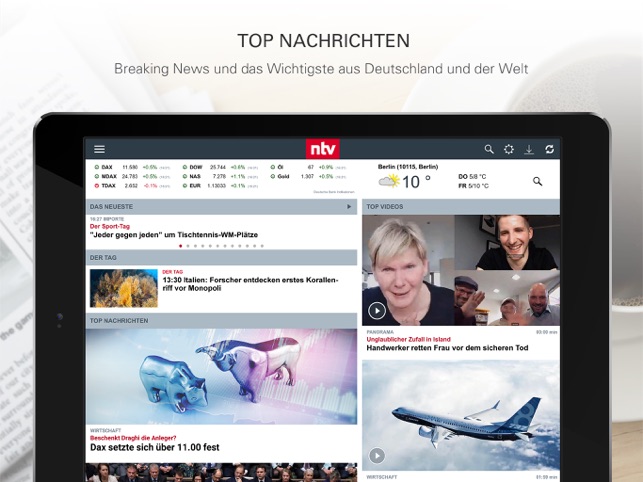 ‎ntv Nachrichten Screenshot