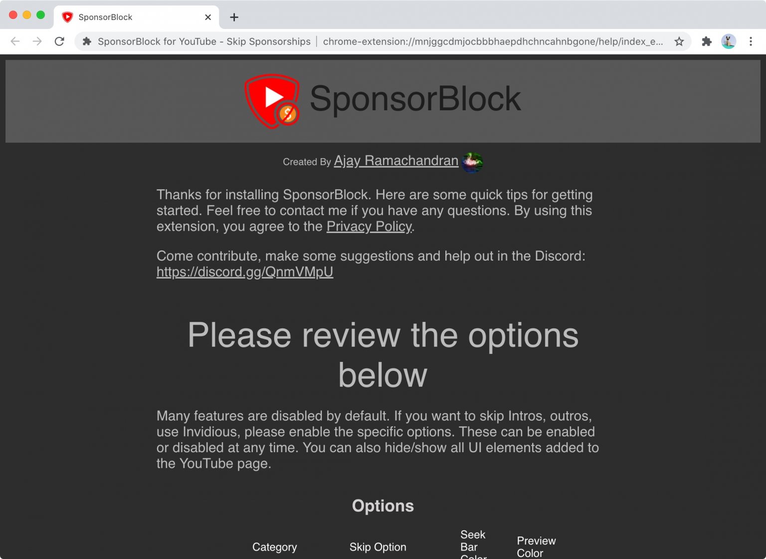 sponsorblock highlight